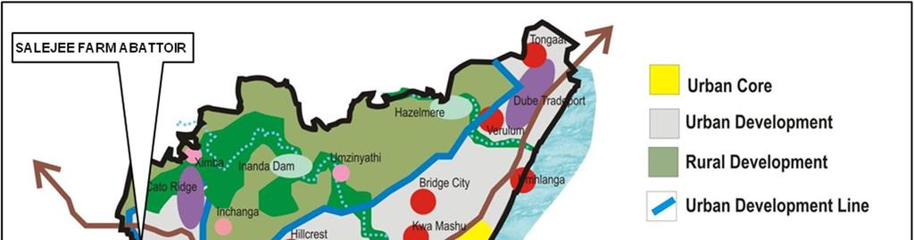 4. OVERVIEW OF THE PROJECT The Property falls within the administrative jurisdiction of the ethekwini Municipality (Outer West), and is demarcated in the Municipality s revised Spatial Development