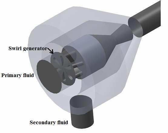 2291, Page 3 4. CFD ANALYSIS 4.1 Ejector geometry Ejector has been modeled, analyzed for 3.5 kw refrigeration capacity VJR systems focusing to operate at lower generator temperatures.