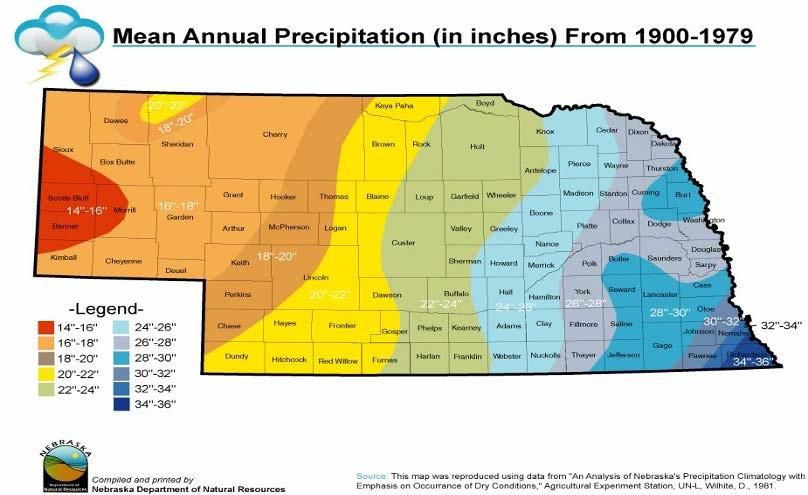 PRECIPITATION CHANGES ABOUT 1 INCH FOR EVERY 25