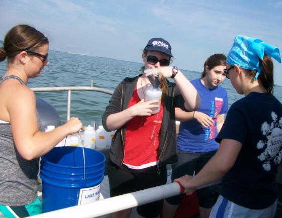 information on toxicity, nutrients, species Water samples from boats A lot of