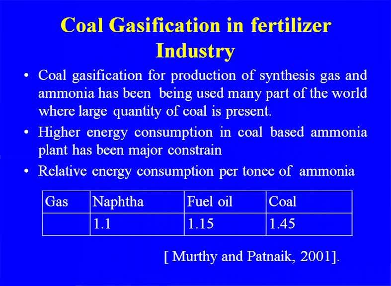 So, some of the advantage are there in case of the, when you are going for the catalytic coal gasification.