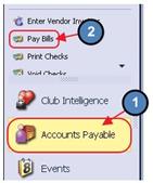 Payable user menu and choose Pay Bills.