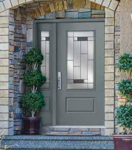 Door & Sidelite If door and sidelite glass is required, choose from glass selections found on pages 64-65. Select Your Transom Glass Choose from the available decorative glass inserts or Clear Low-E.