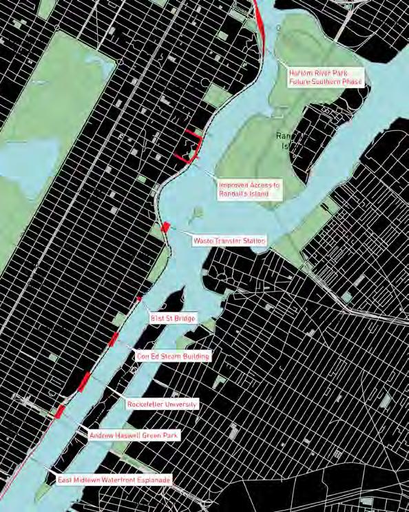 The restoration of an ecological edge along the Manhattan side of the Harlem River would tie into other ongoing local initiatives connecting to the future Southern Phase of Harlem River Park and