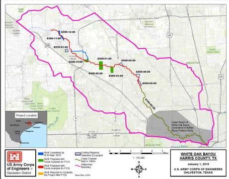 White Oak Bayou Costs: $45M Potential FRM Measures: Channel conveyance improvement from Cole Creek