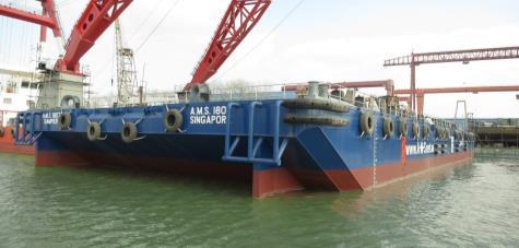 x 80ft x 16ft Deck Cargo Ballast Tank Barge A.M.S.