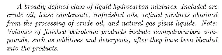 Petroleum From the glossary of the December 2015
