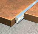 Provides good transition cover or even joint provider. Bonded in with a polyurethane adhesive, this cover may then act as a movement joint.