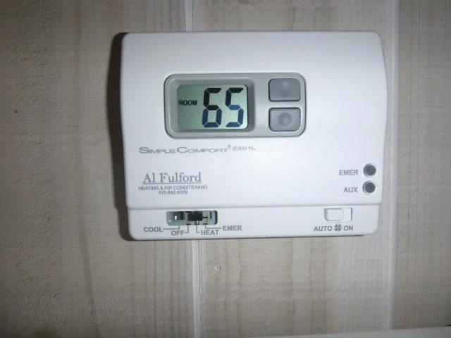 2nd floor thermostat in heating mode