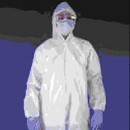 Suitable personal protective equipment should be worn including: P1 or P2 respirator Disposable coveralls Safety goggles Disposable gloves Any debris must be cleaned up using a wet mop, or a vacuum