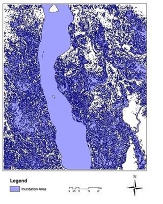 18 Fig. 6(a). 24 simulated flood map Fig. 6(b). 24 observed flood map 5. Results and discussion 5.