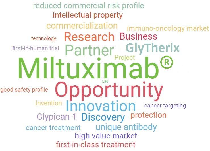 The Opportunity Raise $20M to fund commercialization of unique antibody (Miltuximab ) targeting cancers with a major underserved need in high value market Miltuximab is a first-in-class treatment for
