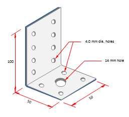 Ceiling or Slab. L Bracket Applicable for Partition & Liner System Z180 Zinc G2 Min.