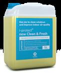 i-protect new Clean&Fresh Environmentally friendly cleaner for glass, mirrors and stainless steel Photocatalytic surface treatment purifies the air of odors and harmful pollutants Long-lasting