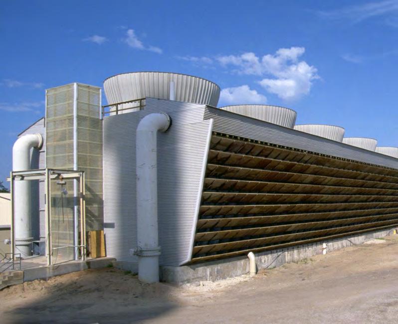 application and the aesthetic look are only some advantages of round concrete cooling towers with forced draft fans.
