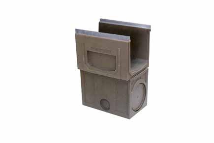 DRAINAGE CHANNEL PROFI Class E / Accessories Inlet box made of polymer concrete NW 200 Inlet box made of polymer concrete NW