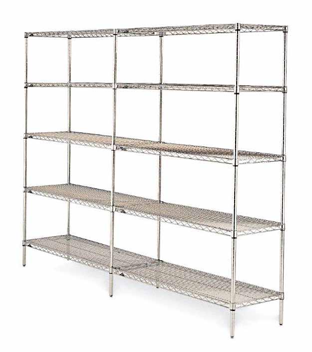 Stainless steel super stainless steel wire shelves and super stainless steel solid shelves geprüfte Sicherheit Simple, flexible and resilient! Optimal use of storage space!