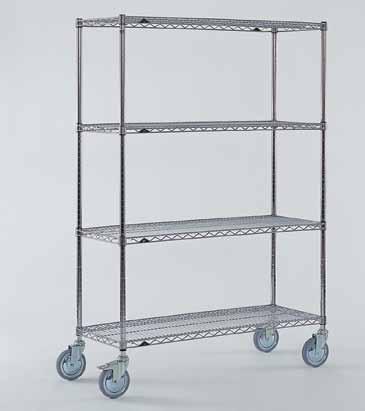 shelf carts shelving systems 4512 fb4 The carrying capacity of the shelves and sorting trolley for the standard casters with a diameter of 150 is max. 300 kg per trolley.