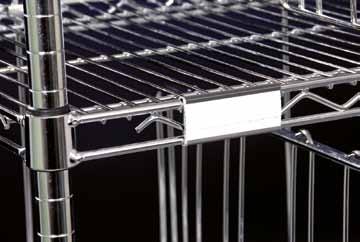 Shelf dividers Height 200 Wire baskets, chromated These can be mounted on any wire shelf.
