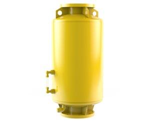 BLOWDOWN SEPARATOR/SILENCER MUELLER MODEL OVSS The Mueller Model OVSS Blowdown Separator Silencer removes 99% of the entrained lubricating fluids and condensation 8 microns and larger from high