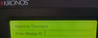 To approve your timecard from the Time Terminal: 1.