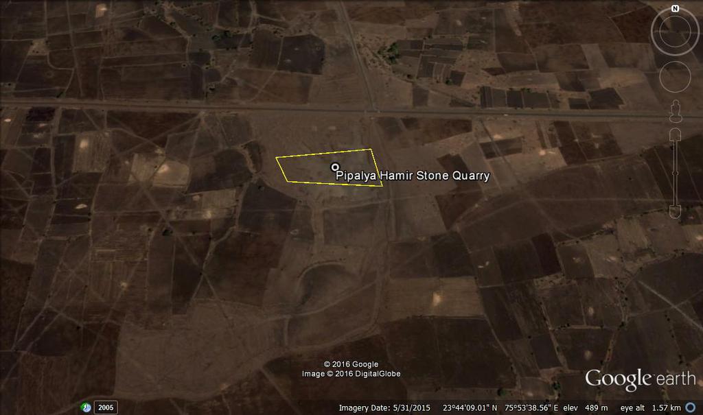 Satellite Image of the mining area: 2.