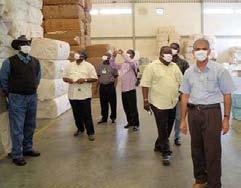 Non contaminated cotton is being ginned &