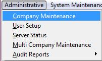 Setting Up Your Company The Company Maintenance screen is a very important screen.