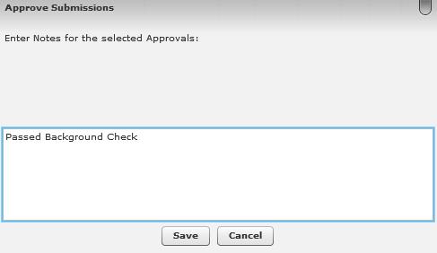 The Reason field lists the category of approval for the request. Clicking on the Reason will cause the Pending Approval screen to appear.