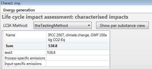 include emissions happening in the Material transfer tab. These emissions are called input-specific.