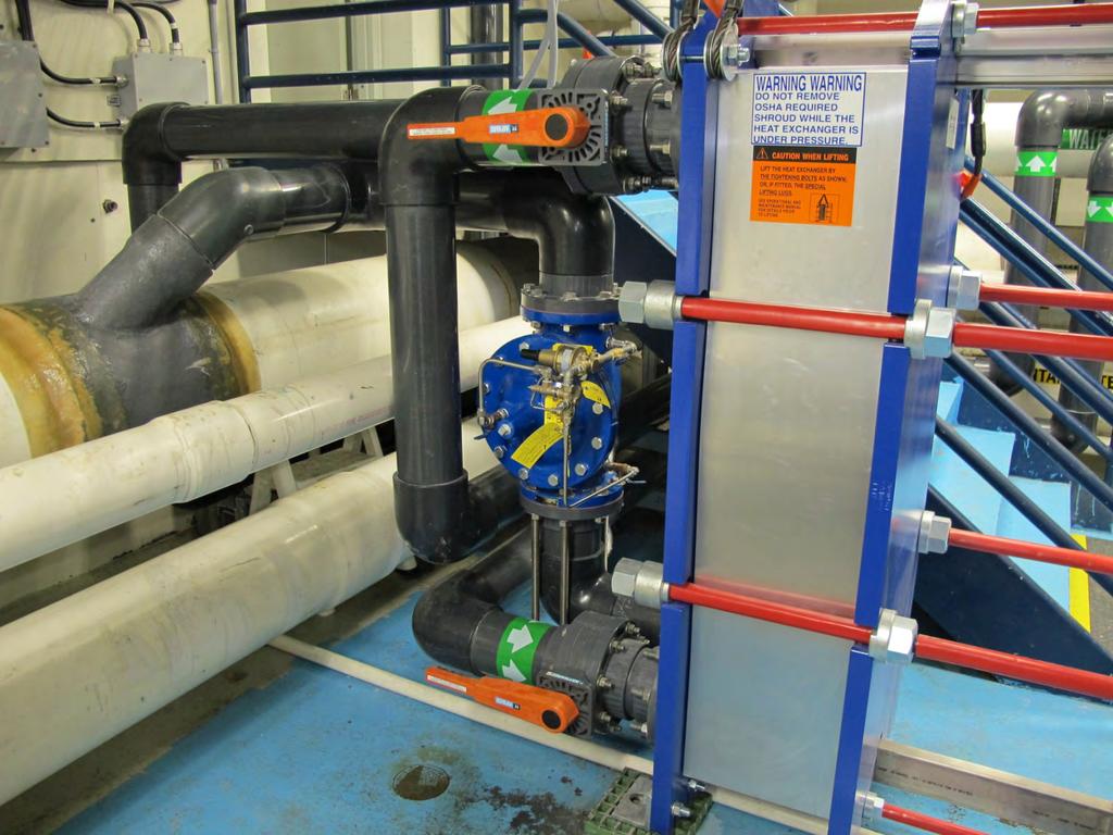 Actual Installation Sea Water HX Transfers Heat From Sea
