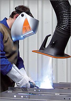 Even with proper ventilation a respirator should be used when welding metals giving off toxic fumes.
