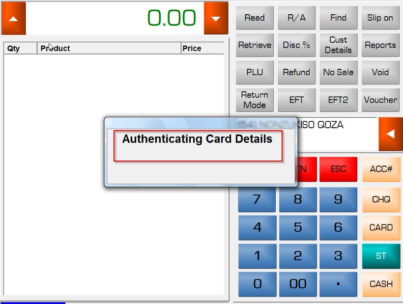 Till point transaction Card Authentication When the cashier starts with a new transaction a pop up will appear on the till screen prompting the cashier to ask the customer whether they are loyalty