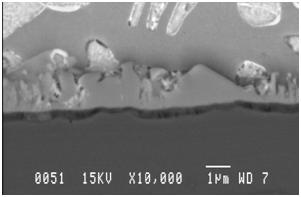 SnPb solder towards electroless Ni Brittle fractures were first observed for BGAs solder using SnPb solder toward electroless Ni (ENIG) The IMC layer formed consist of Ni 3 Sn 4 Electroless Ni