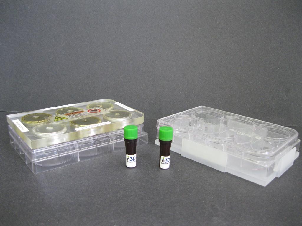 Materials and Supplies Materials and Supplies Needed to Levitate Cells 6-Well Bio-Assembler TM Kit, which includes: NanoShuttle TM -PL (2 600 µl vials); 6-Well Levitating Drive (1); 6-Well