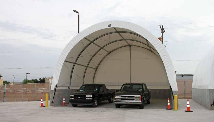 KWIKBUILD SERIES A Simple and quick installation A The architectural fabric C membrane is a durable, high-density polyethylene weave coated to resist moisture, UV exposure and fading.