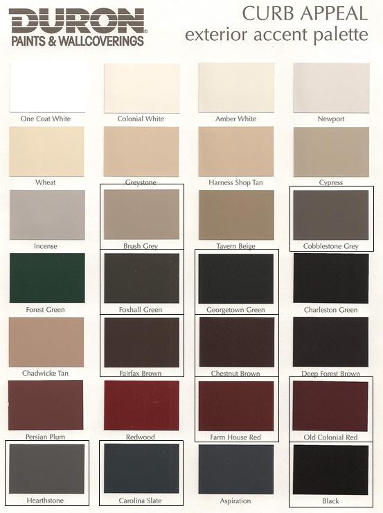 Approved Colors Color palette used by builder (Ryan