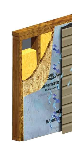 That s why Dow Building Solutions offers WEATHERMATE Plus Housewrap, designed to create a breathable, durable and weather-resistive barrier between the wall assembly and cladding.
