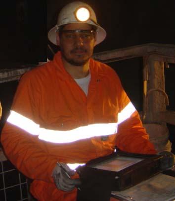 Figure 1 - Notebook in operation (by Wouter Hartman) at the Fosterville Underground Gold Mine. 2.