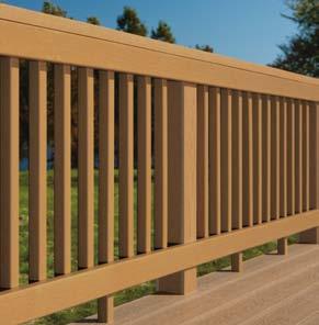 It features extruded 2x4 top rails and side rails, and its post sleeve, injection molded post cap and post rings add a distinctive finishing touch.