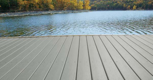 wood grain look that never needs painting or staining1. The durable board has the strength to span 24" on center, while providing slip resistance and eliminating splinters.