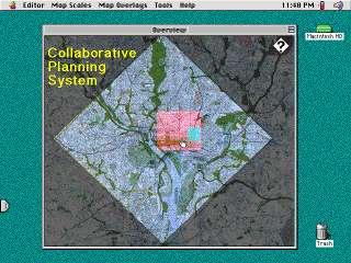 Monumental Core multimedia visualization for National Planning Commission (c.1992) As described in: Shiffer, M.J.