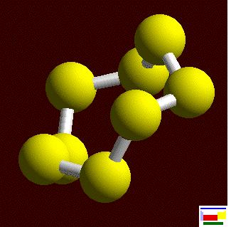 Sulfur Chemical Structure Pure sulfur exists as S X where X = 1 to 8 The dominant species are S 2, S 6, & S 8 May be in ring