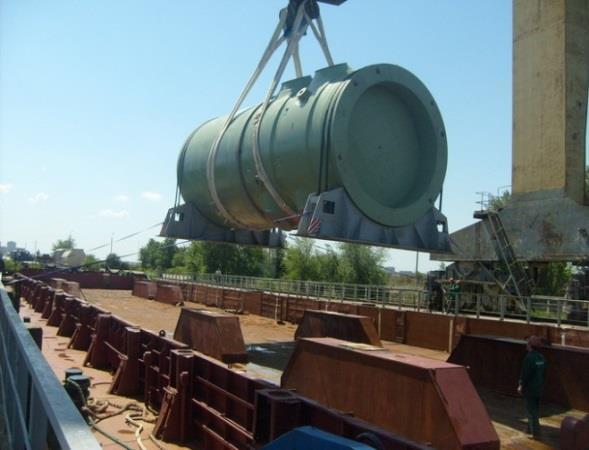 Transportation of nuclear reactors (2013-2015) Volgo-Baltic Logistic transported 2 nuclear reactors for Rostov and Novovoronezh