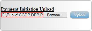 txt is located. 15) Select the Open button to upload the text file to the CGDP Portal DPP system.