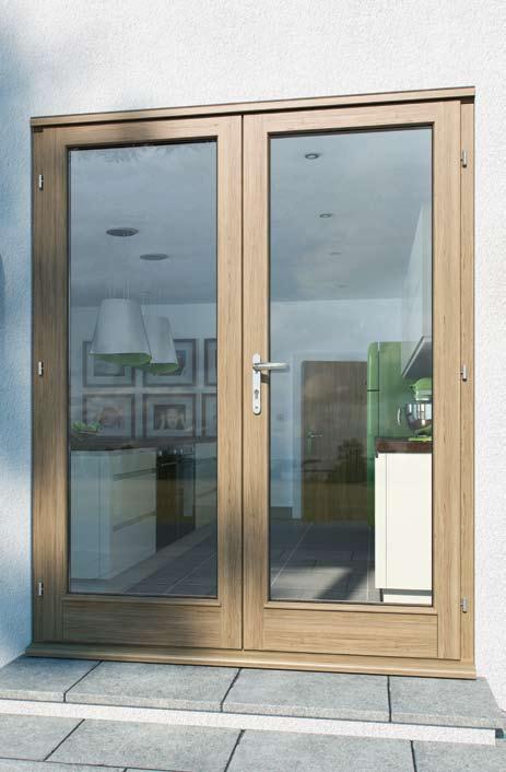 Exterior solid european oak doors Full light solid european oak french doors Chromate plate hinge mechanism Espagnolette locking system High security shoot bolts Premdor French doors are high