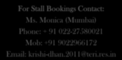 Exhibition: Rate Card Stall Rates for Pavilions (A/c) ` 9000 per sq.mt $ 205 per sq.