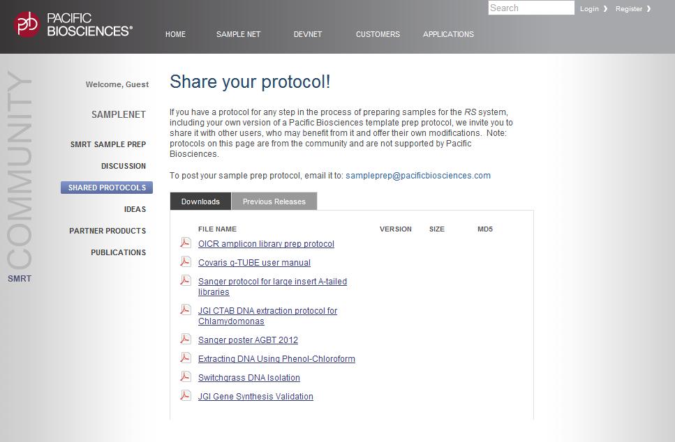 Find Shared Protocols for DNA Purification on