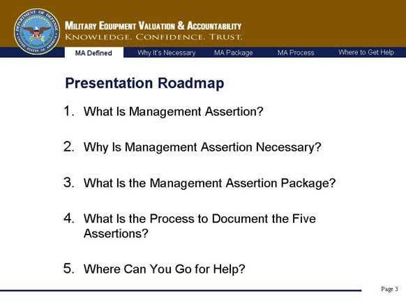 In this course, you ll learn all about Management Assertion. Specifically, we will look at five key points.