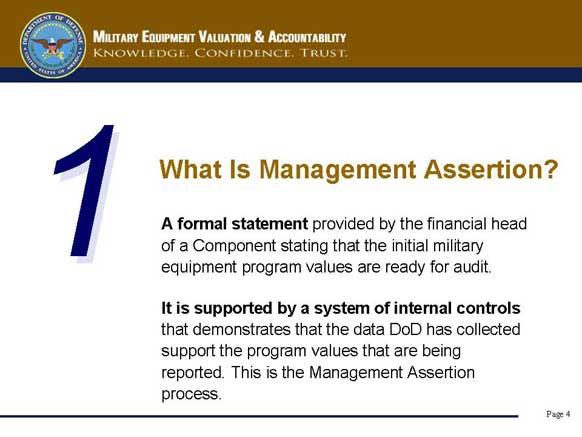 Let s begin with Key Point 1 What Is Management Assertion?